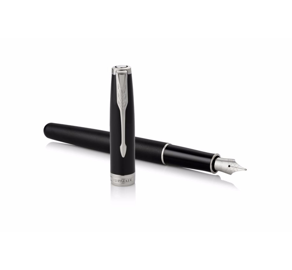 Parker Sonnet – mattschwarze Harzoberfläche, Edelstahlfeder