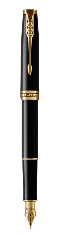 Parker Sonnet Black Gold – Füllfederhalter Feder F – Schwarz