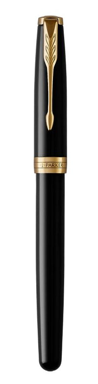 Parker Sonnet Black Gold – Füllfederhalter Feder F – Schwarz