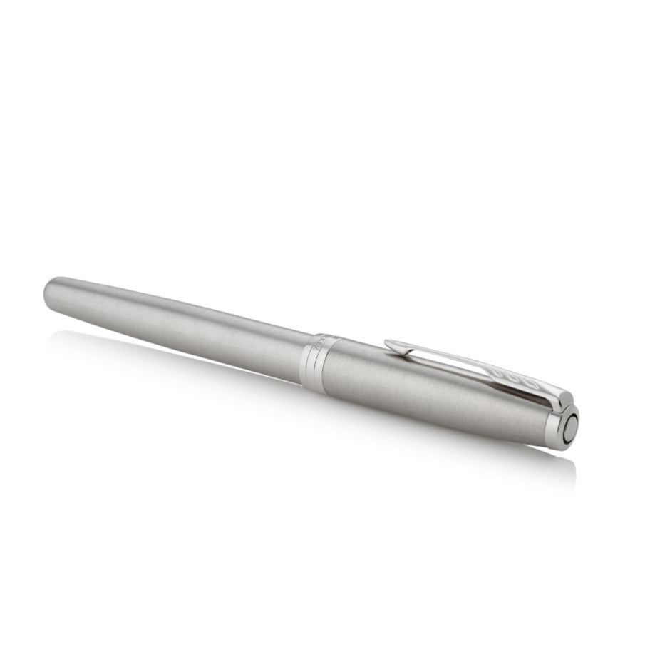 Parker Sonnet – Federspitze F – für Rechts- & Linkshänder – silber, blau – Patronen