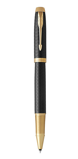 Parker IM – Tintenroller, Schwarz, Messing (Vergoldet)