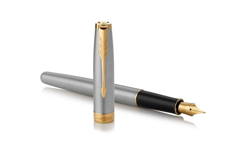 Parker Sonnet – Füllhalter, M-Feder, Edelstahl- und Gold-Details