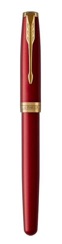 Parker Sonnet Red Lacquer G.C. – Tintenroller, F-Spitze, Schwarz