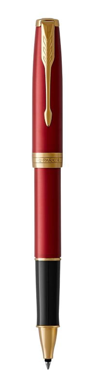 Parker Sonnet Red Lacquer G.C. – Tintenroller, F-Spitze, Schwarz