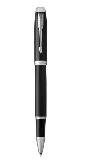 Parker IM Black Lacquer – Tintenroller, mit Kappe, 0,5 mm, Schwarz, 1er Geschenkbox