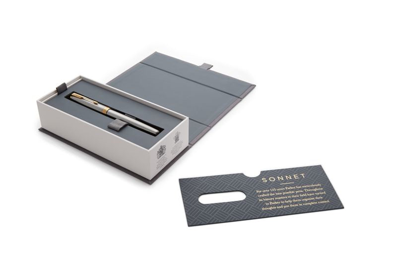 Parker Sonnet – Füllhalter, M-Feder, Edelstahl- und Gold-Details