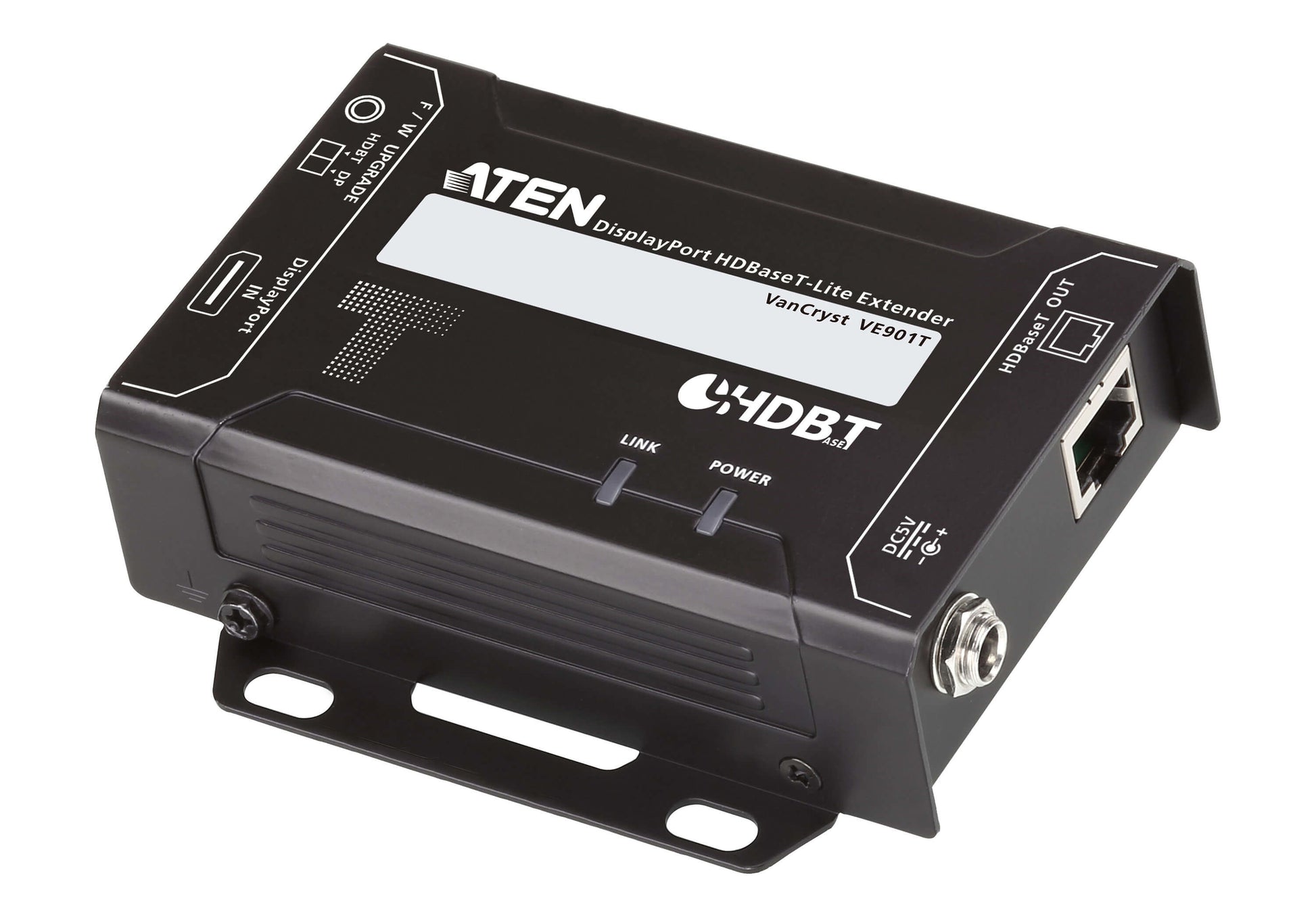 ATEN VE901T – DisplayPort HDBaseT-Lite Sender, HDBaseT, DP Eingang, 4K@30 Hz, 70 m, Schwarz