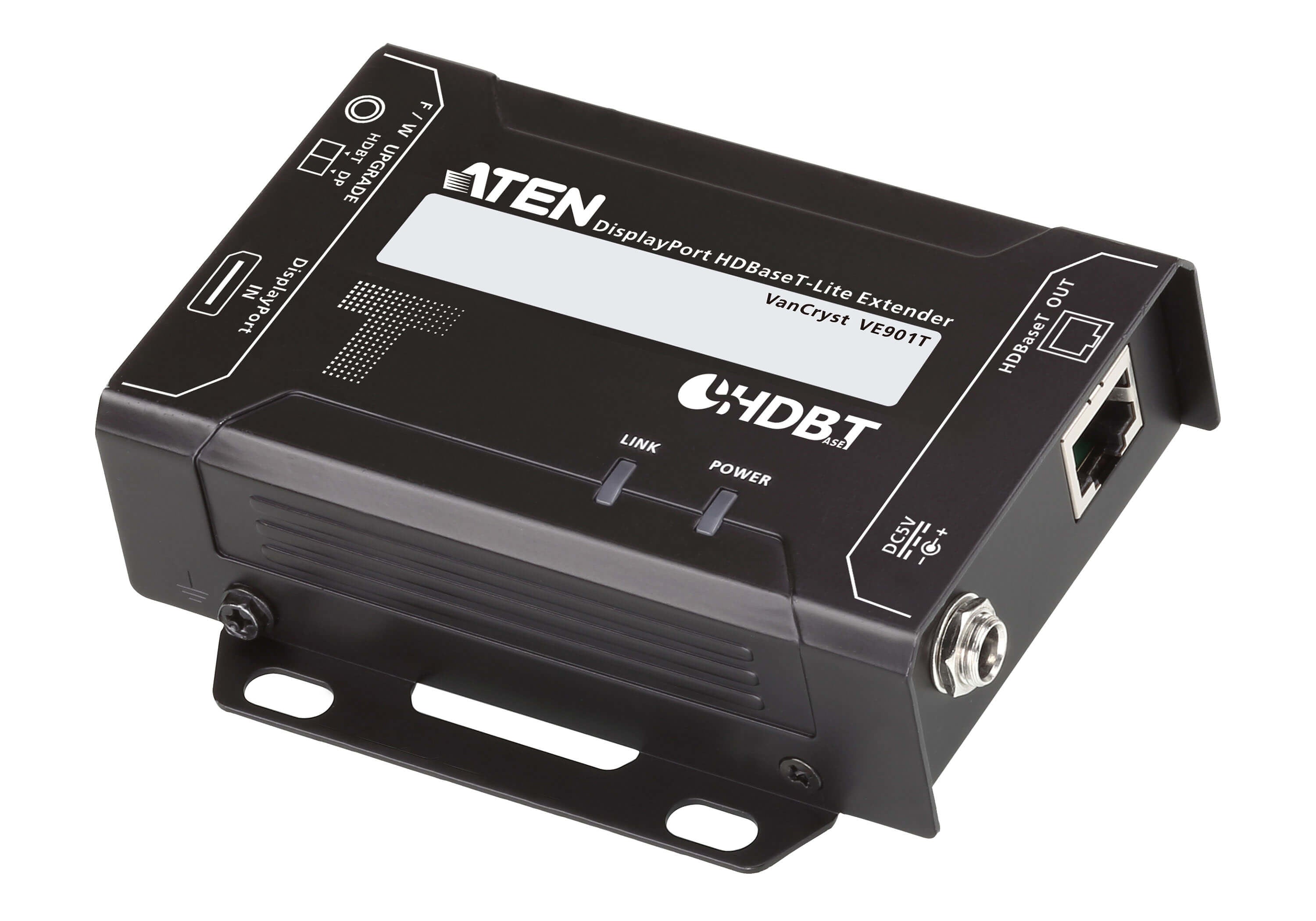 ATEN VE901T – DisplayPort HDBaseT-Lite Sender, HDBaseT, DP Eingang, 4K@30 Hz, 70 m, Schwarz