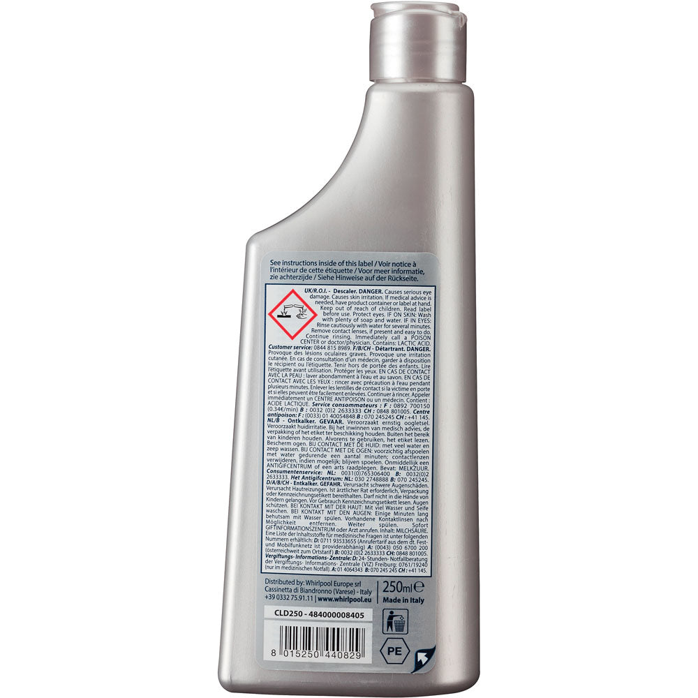 Whirlpool CLD250 Entkalker – für Kaffeemaschine/Kessel – Flüssigkeit, Flasche – 250 ml