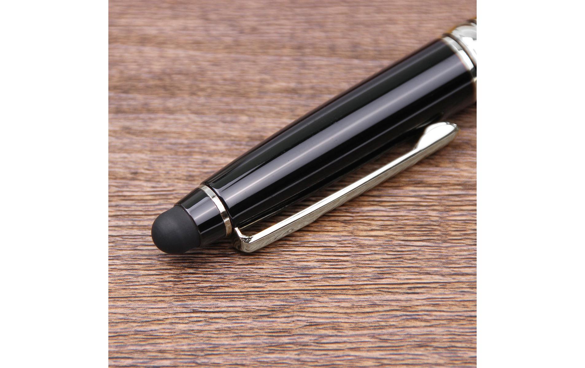 4smarts Eingabestift für Smartphone und Tablet – 2-in-1, mit Clip – Silber