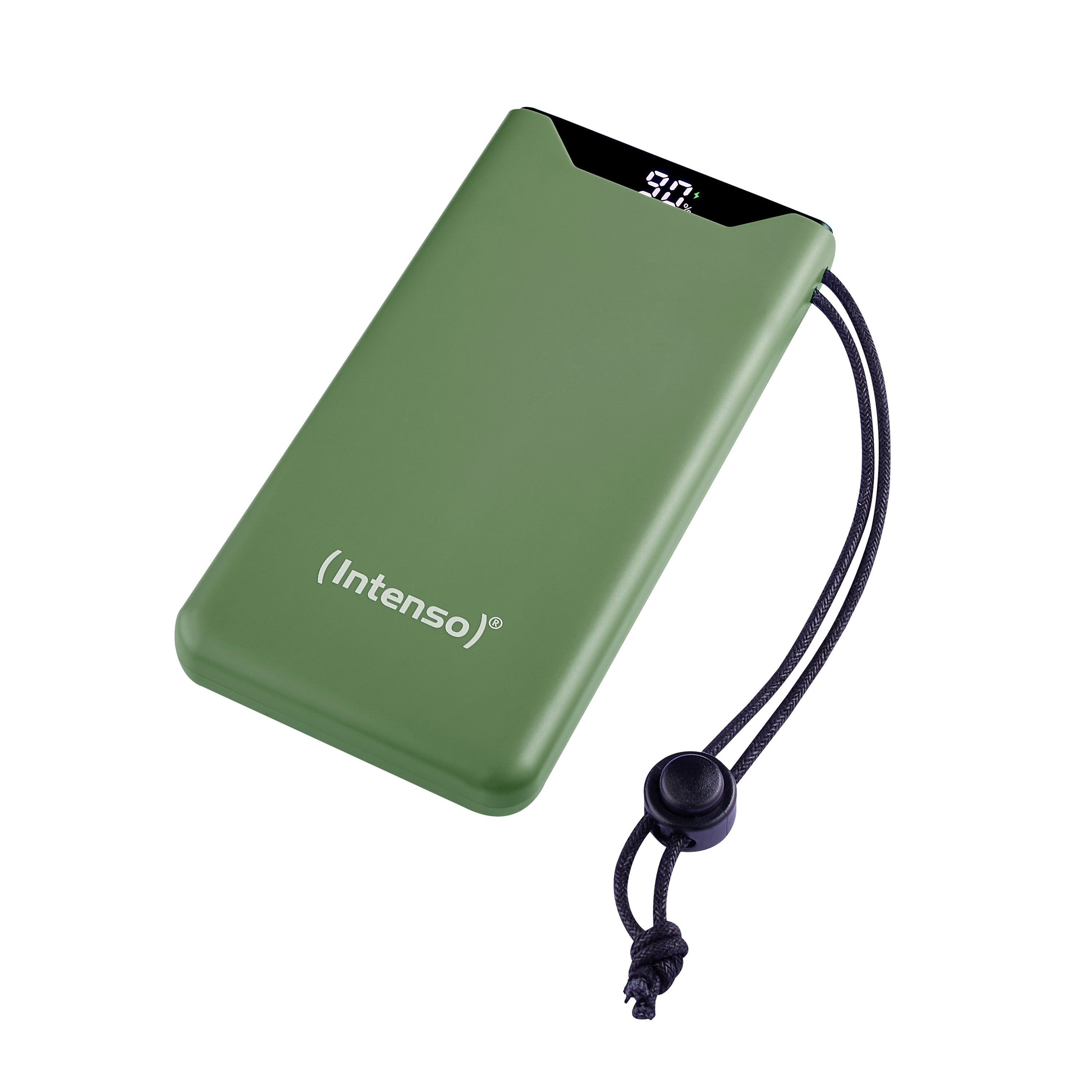 Intenso F10000 Powerbank 10'000 mAh – 20 W PD, 1× USB-C, 1× USB-A, grün