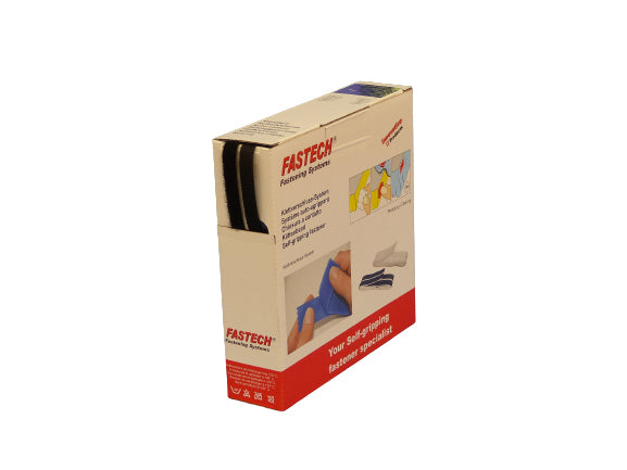 FASTECH Klettband – 10 mm × 10 m, weiss, selbstklebend, 1 Stk., für Innen