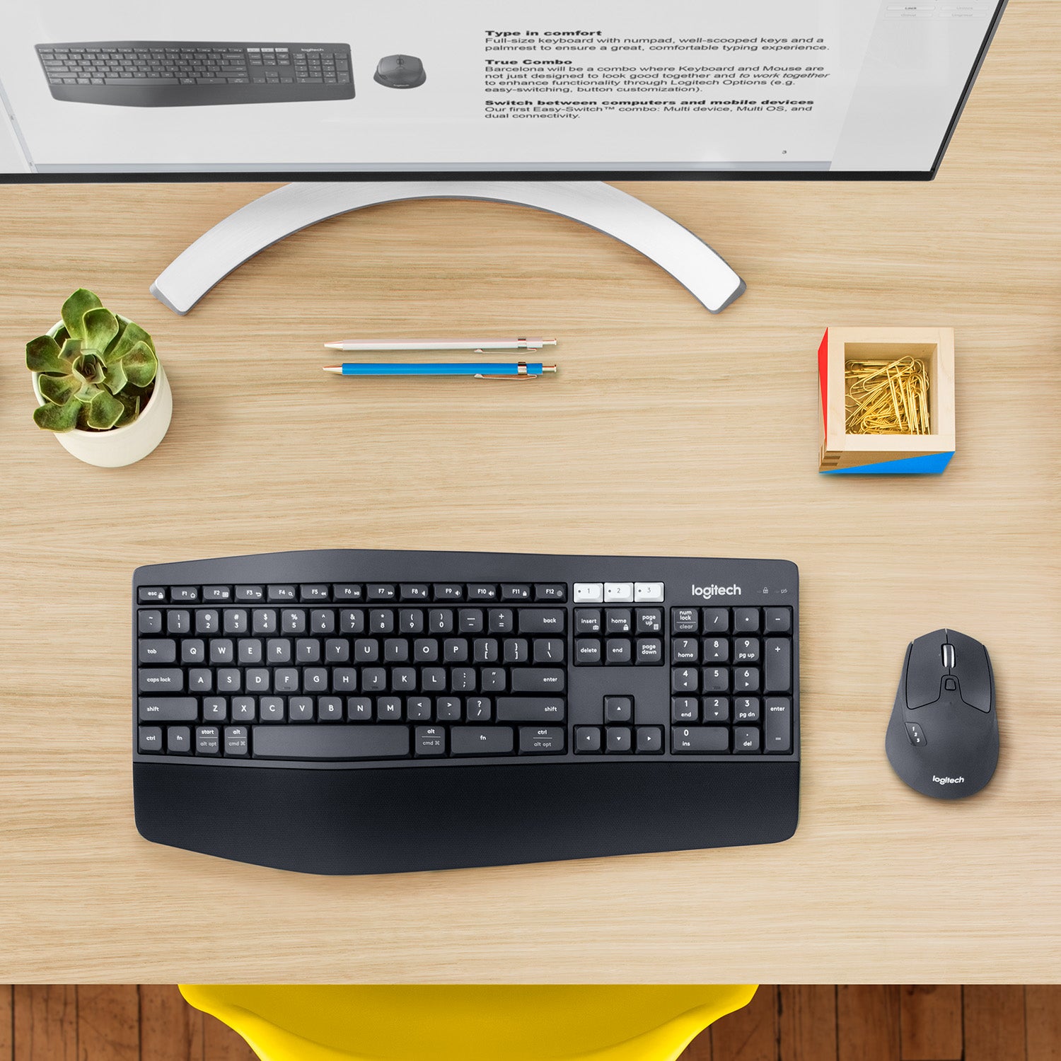 Logitech MK850 Performance – Tastatur, kabellos (Bluetooth/2,4 GHz), DE-Layout (DE)