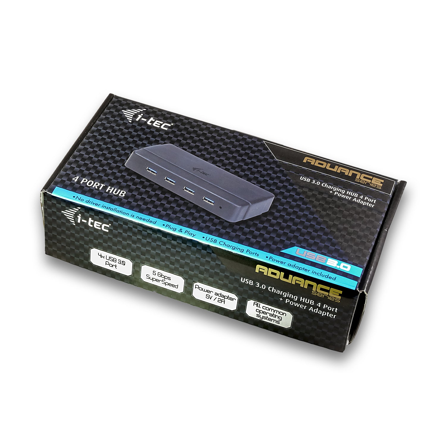 i-tec Advance Charging 4 USB-Hub – USB 3.0, 4× USB-A