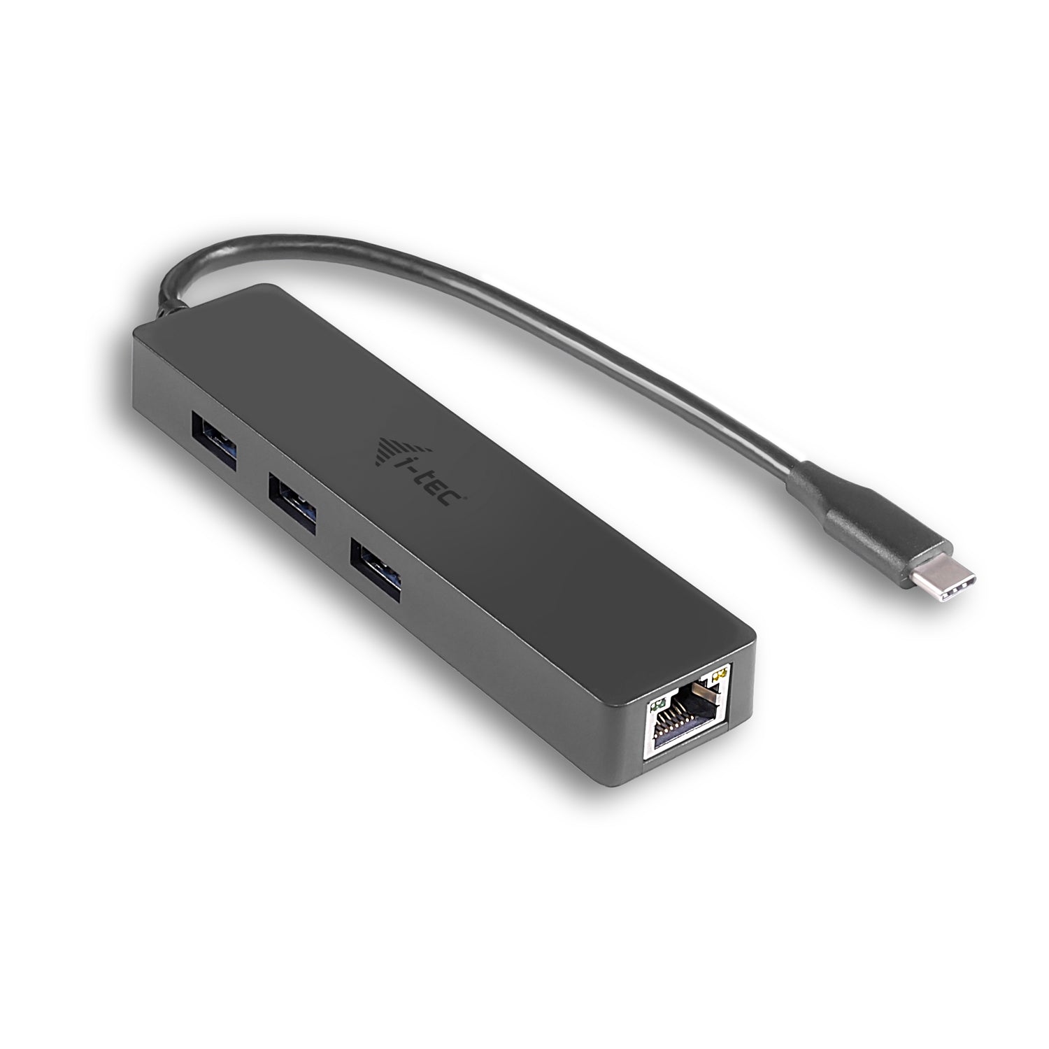 i-tec USB-Hub – USB-C, 3× USB-A, GbE, für Windows/Mac/Linux
