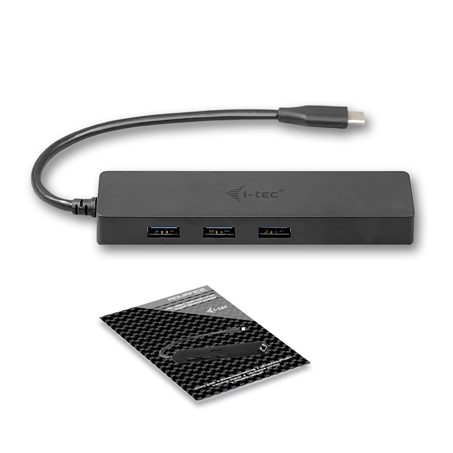 i-tec USB-Hub – USB-C, 3× USB-A, GbE, für Windows/Mac/Linux