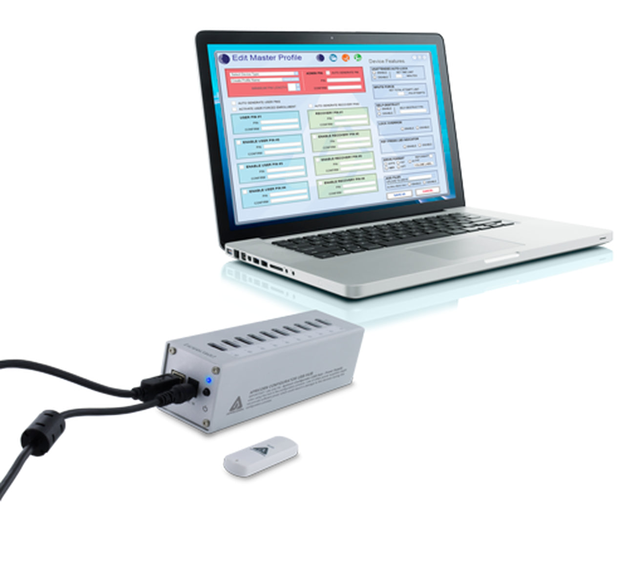 Apricorn Aegis Configurator USB-Hub – USB 3.2 Gen 1, 10× USB-A, für Windows 10/7/8