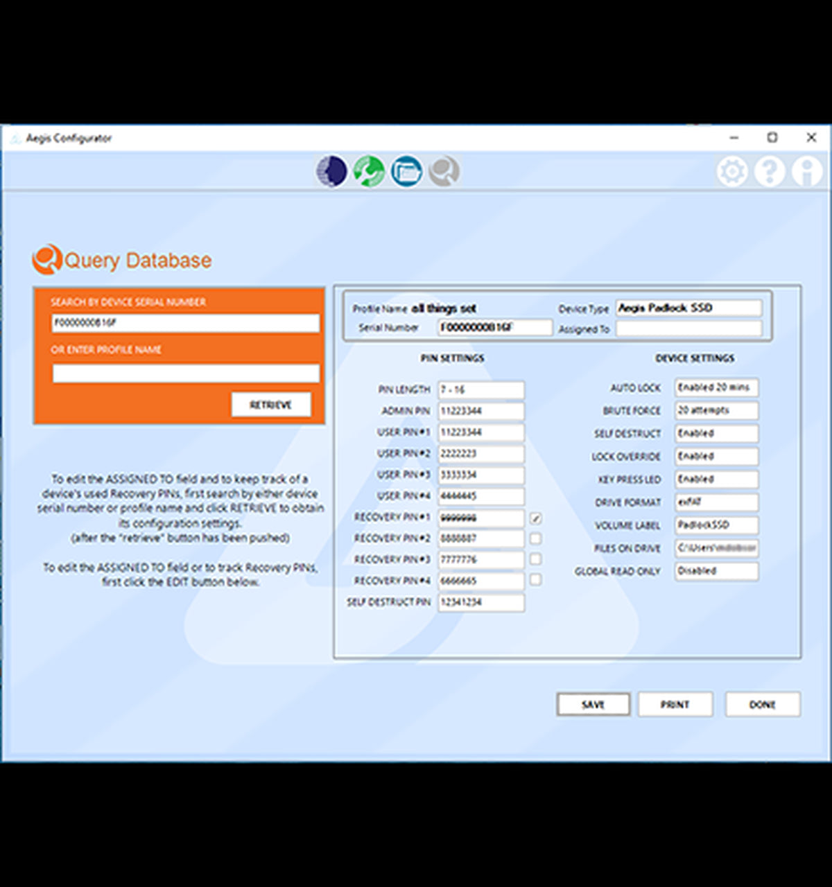 Apricorn Aegis Configurator USB-Hub – USB 3.2 Gen 1, 10× USB-A, für Windows 10/7/8
