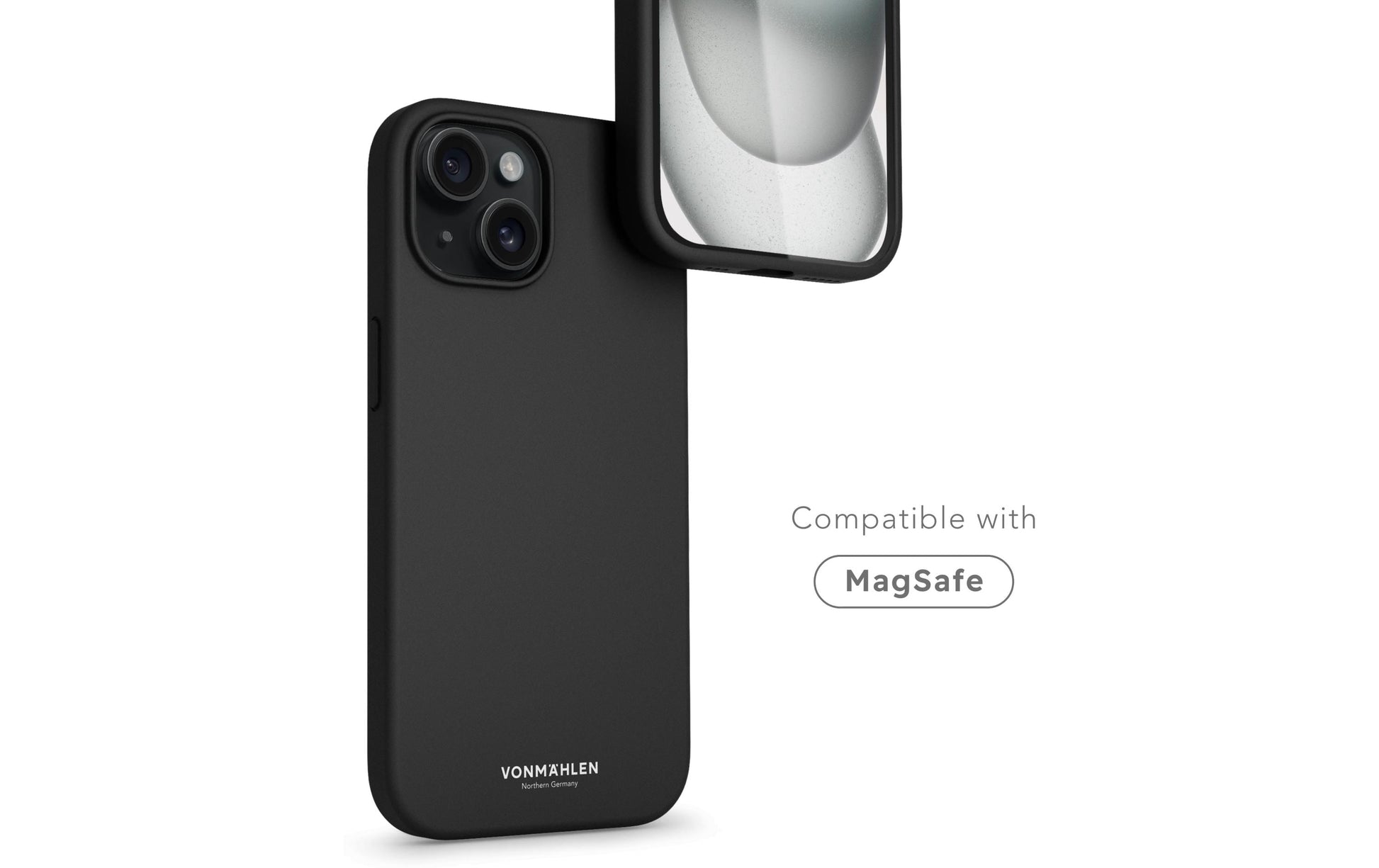 Vonmählen – Backcover – für Apple iPhone 15 Plus – schwarz – Silikon