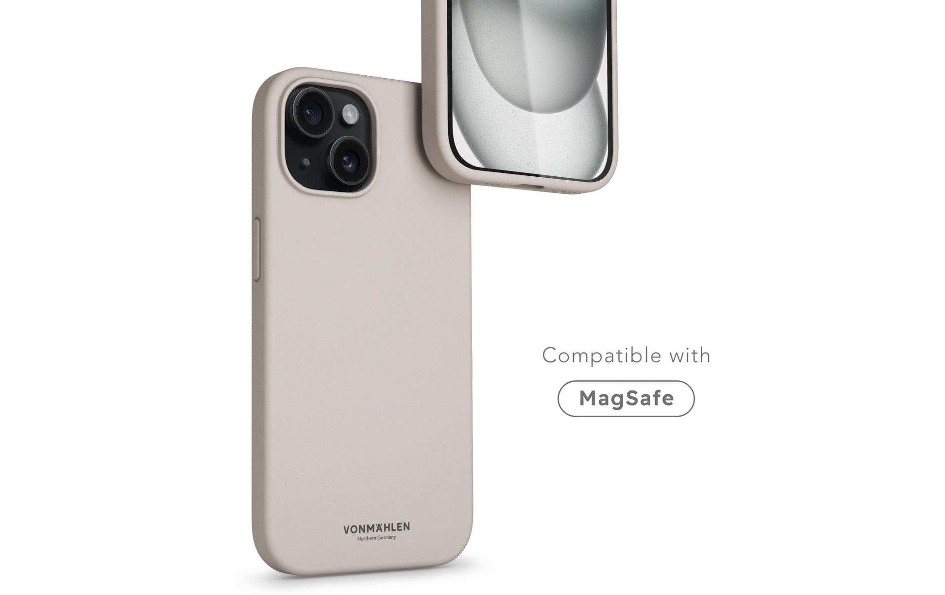 Vonmählen Backcover – für Apple iPhone 15 Plus – MagSafe, Silikon, Creme