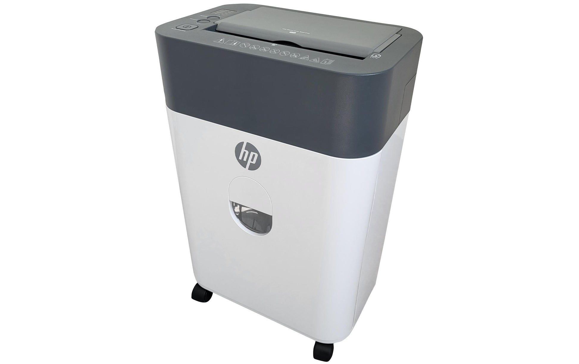 HP Aktenvernichter mit Autofeed 100 Blatt, DIN P-4, Partikelschnitt 4,3 × 12 mm, 17 l