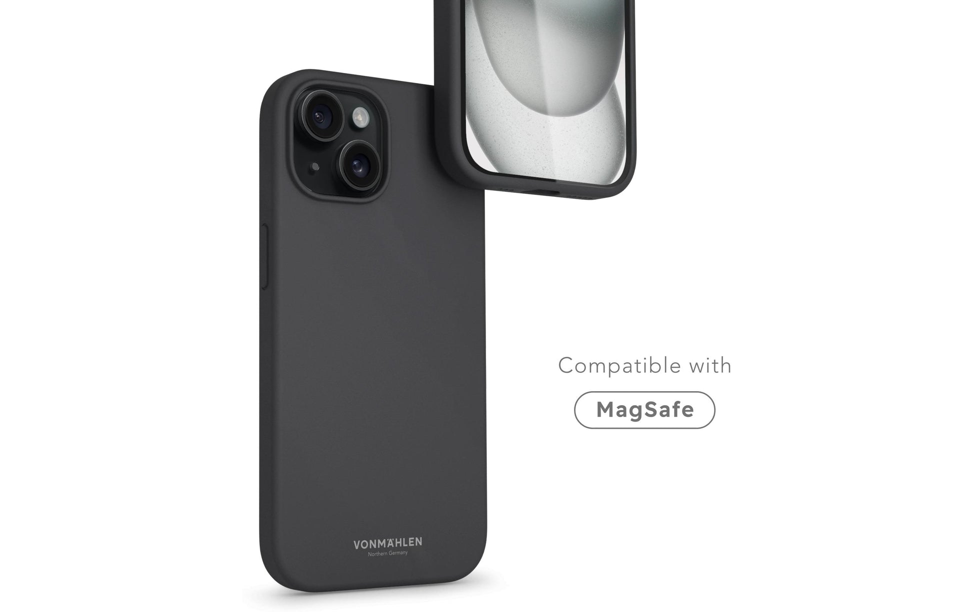 Vonmählen Backcover – für Apple iPhone 15 Plus, MagSafe, Silikon, Dunkelblau