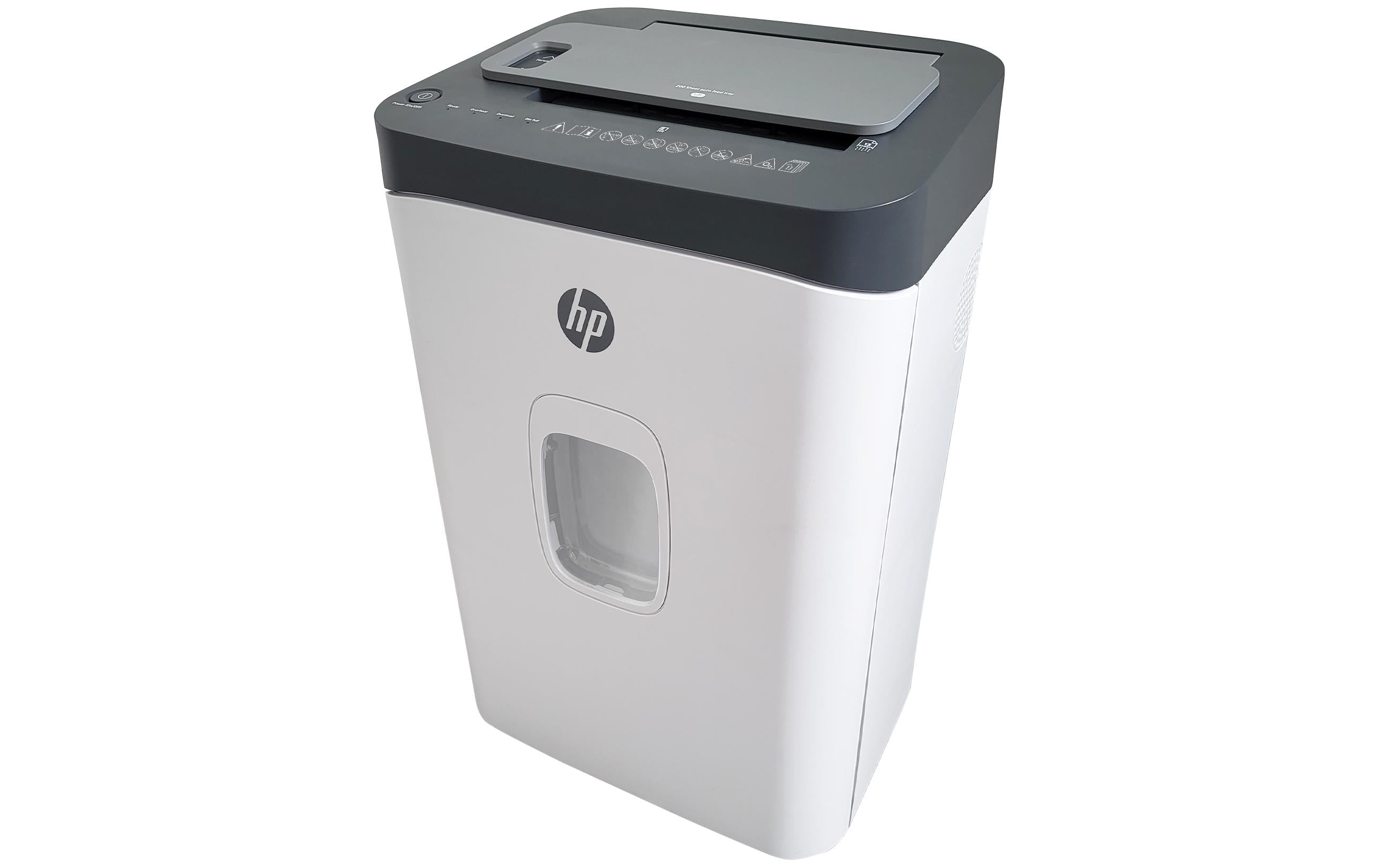 HP One Shredder Auto 200CC – Aktenvernichter mit Autofeed 200 Blatt, DIN P-4, Partikelschnitt 4,3 × 12 mm, 28