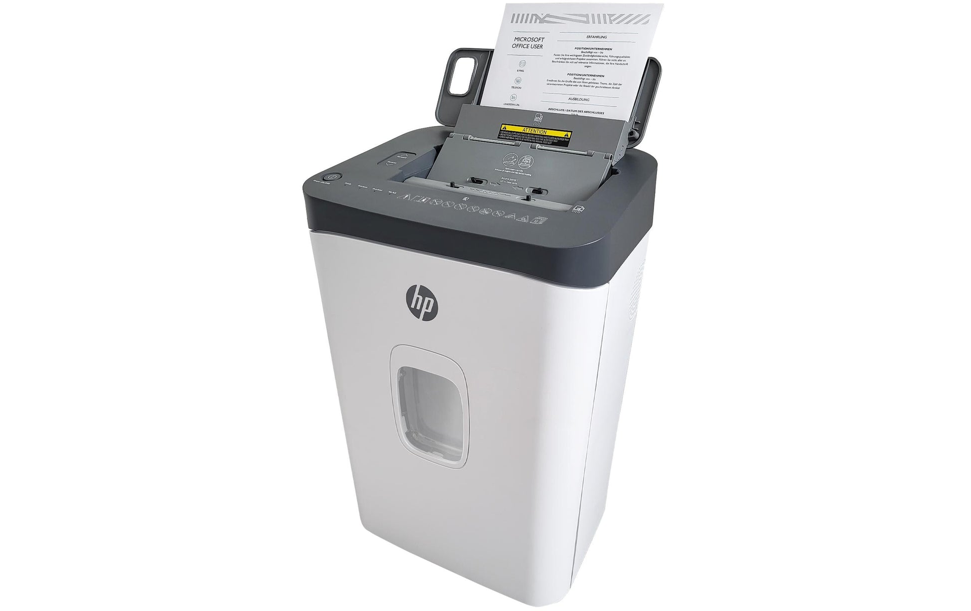 HP One Shredder Auto 200CC – Aktenvernichter mit Autofeed 200 Blatt, DIN P-4, Partikelschnitt 4,3 × 12 mm, 28