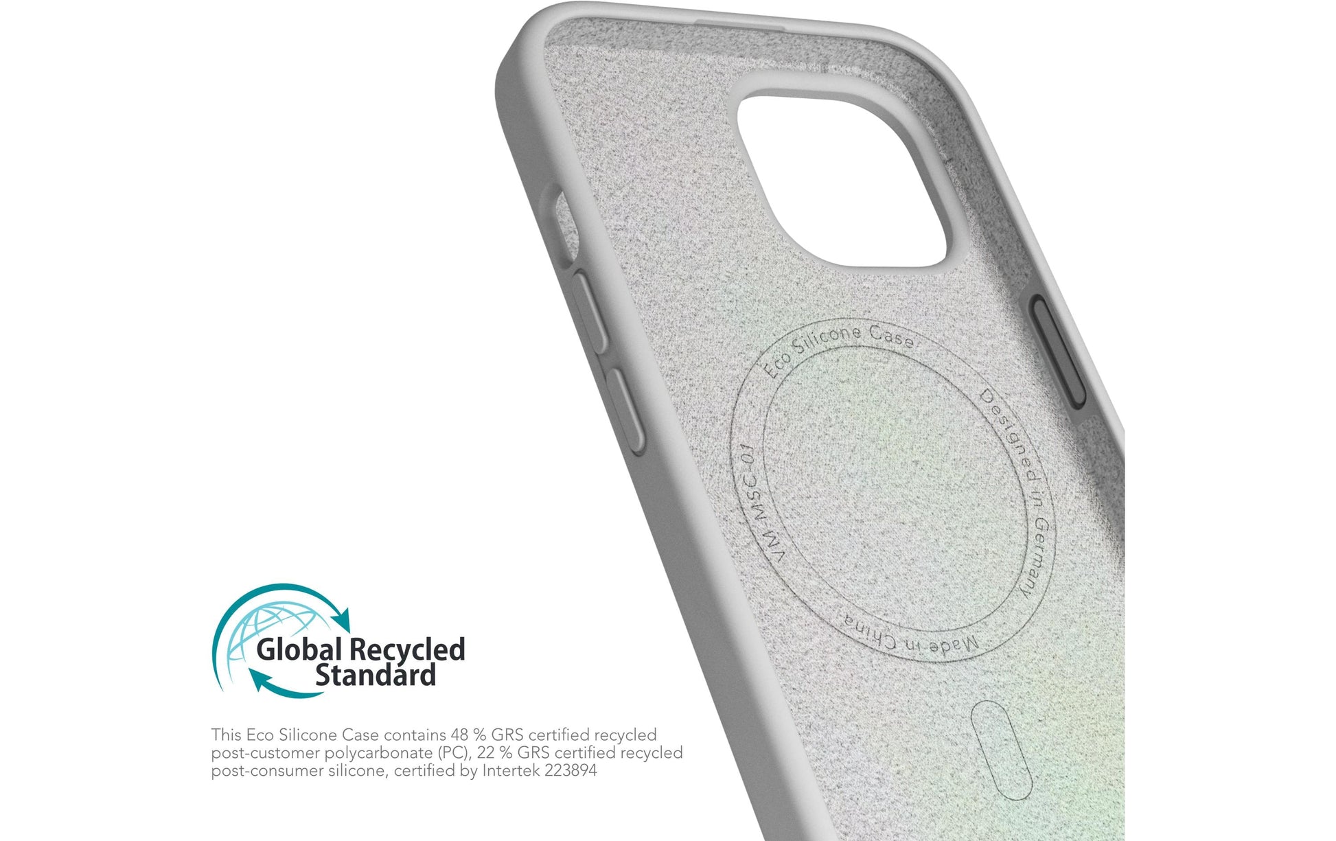 Vonmählen Backcover – für Apple iPhone 15 Plus, MagSafe, Silikon, Hellgrau