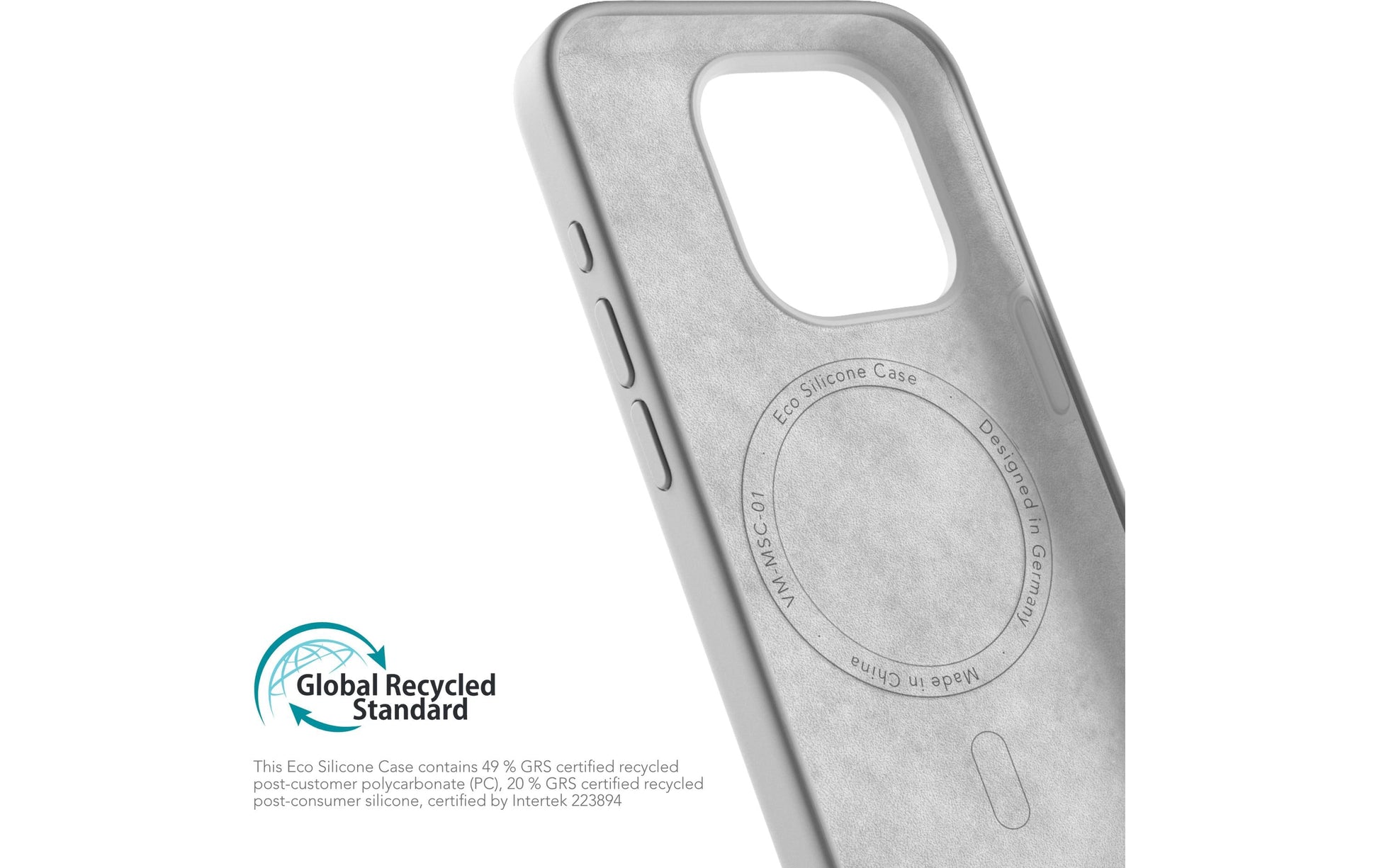 Vonmählen Eco Silikon Rückcover – für Apple iPhone 15 Pro, MagSafe, Silikon, Hellgrau
