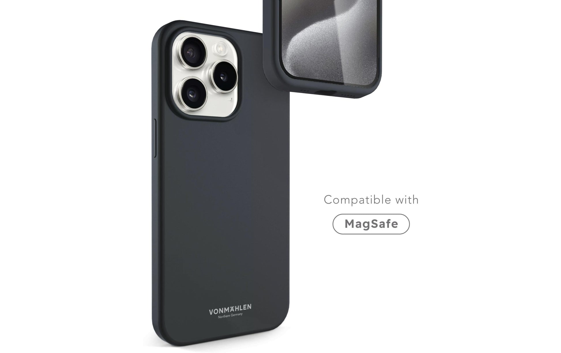 Vonmählen Backcover – für Apple iPhone 15 Pro, MagSafe, Silikon, Navy