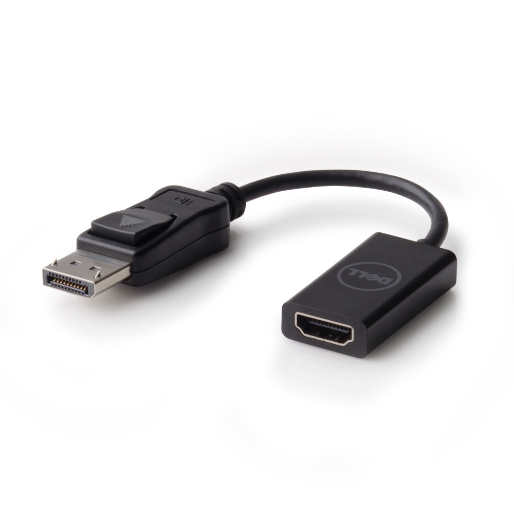 DELL 492-BBXU Adapter DisplayPort zu HDMI – 4K (3840 × 2160), HDMI 2.0, 0,2 m, passiv, schwarz