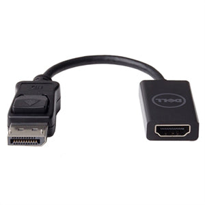 DELL 492-BBXU Adapter DisplayPort zu HDMI – 4K (3840 × 2160), HDMI 2.0, 0,2 m, passiv, schwarz