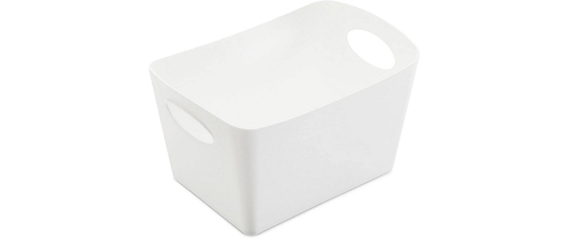 Koziol BOXXX S Aufbewahrungsbox 1 l – Recycelbarer Kunststoff – Weiss – mit Griff – 187 × 108 × 128 mm