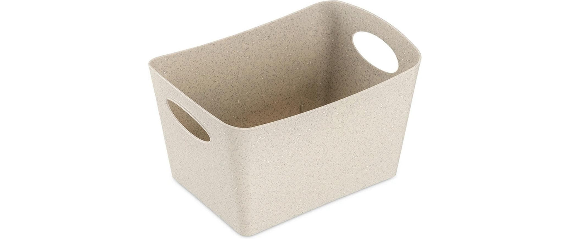 Koziol BOXXX S Aufbewahrungsbox 1 l – Recycelbarer Kunststoff – Beige – mit Griff – 187 × 108 × 128 mm
