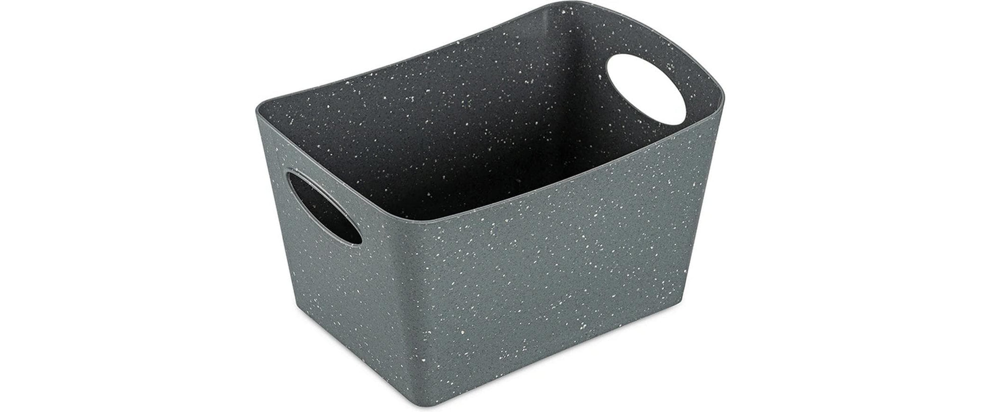 Koziol BOXXX S Aufbewahrungsbox 1 l – Recycelbarer Kunststoff – Grau – mit Griffen – 187 × 108 × 128 mm