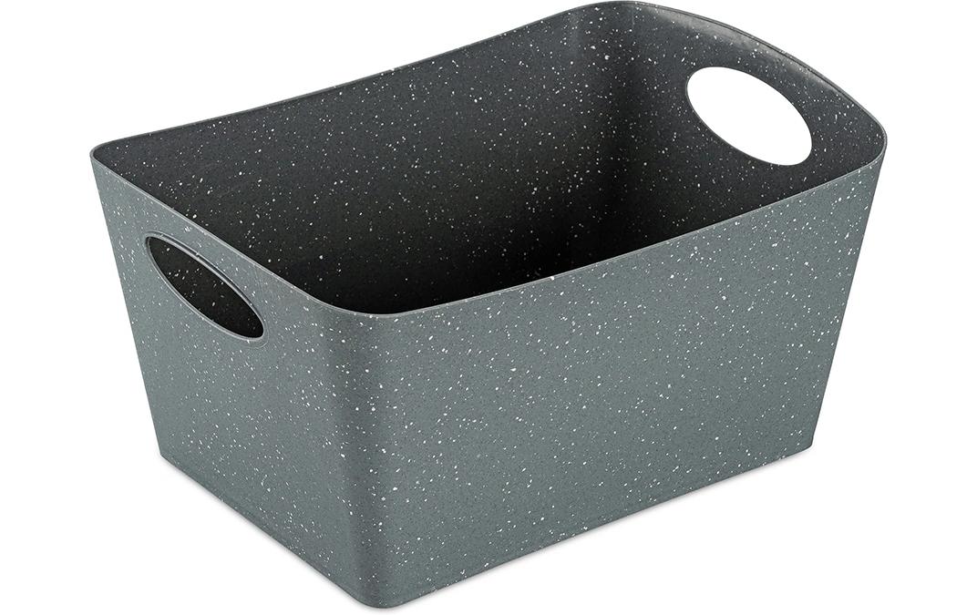 Koziol BOXXX M Aufbewahrungsbox 3,5 l – Recycling-Kunststoff – Grau – verschachtelbar, CarbonNeutral