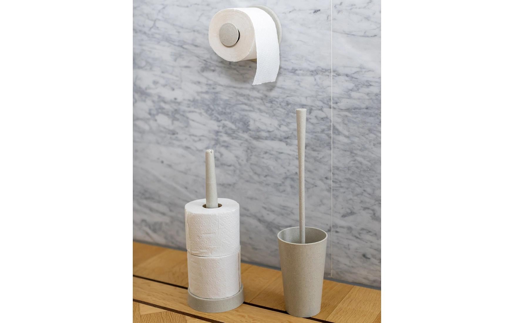 Koziol – Toilettenpapierhalter – Kunststoff, Grau, Wandmontiert, 13 × 13,5 × 13 cm