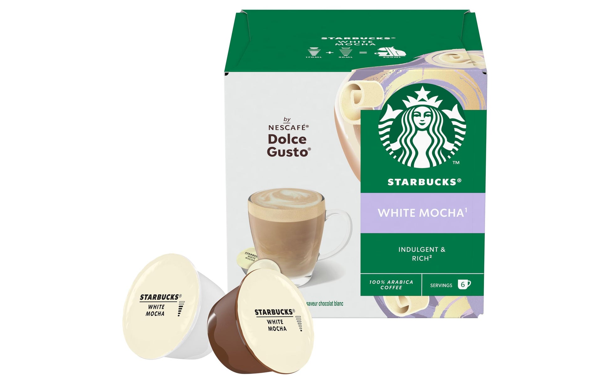 Starbucks White Mocha – Kapseln für Dolce Gusto – Mokka, 12 Kapseln