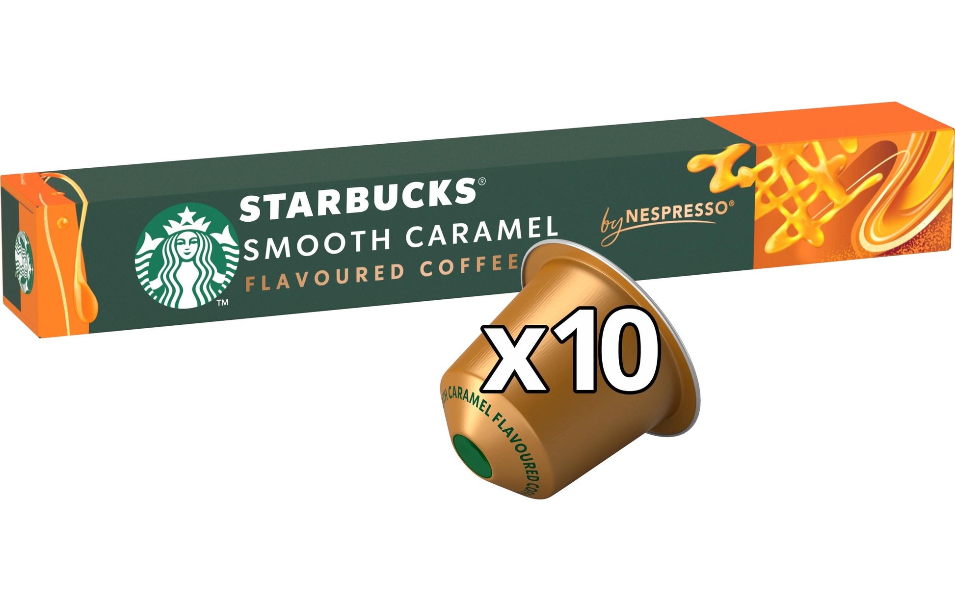 Starbucks Smooth Caramel – Kapseln für Nespresso – Lungo, hell, 10 Kapseln