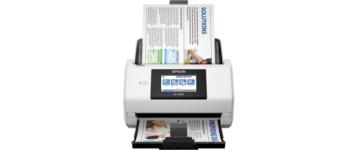 Epson WorkForce DS-790WN – Dokumentenscanner, A4, Duplex, 45 ppm, 600 dpi, ADF 100 Blatt, WLAN, USB