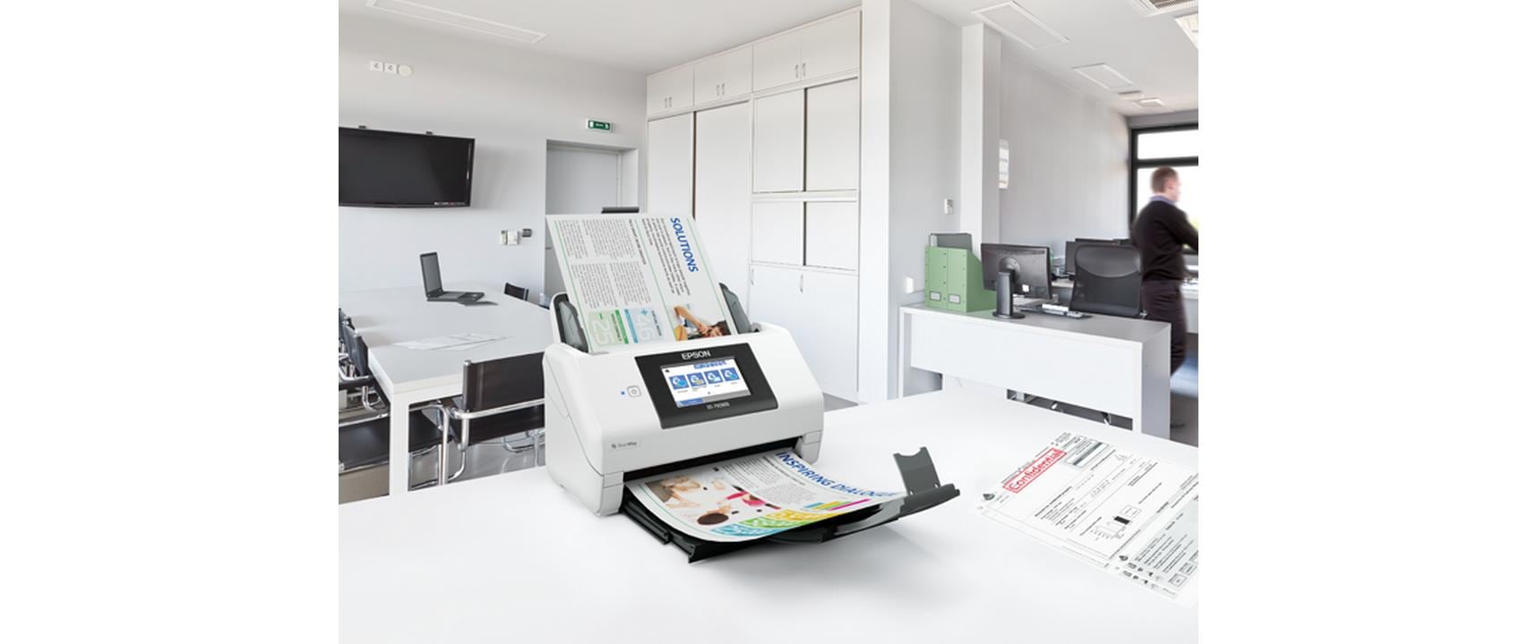 Epson WorkForce DS-790WN – Dokumentenscanner, A4, Duplex, 45 ppm, 600 dpi, ADF 100 Blatt, WLAN, USB