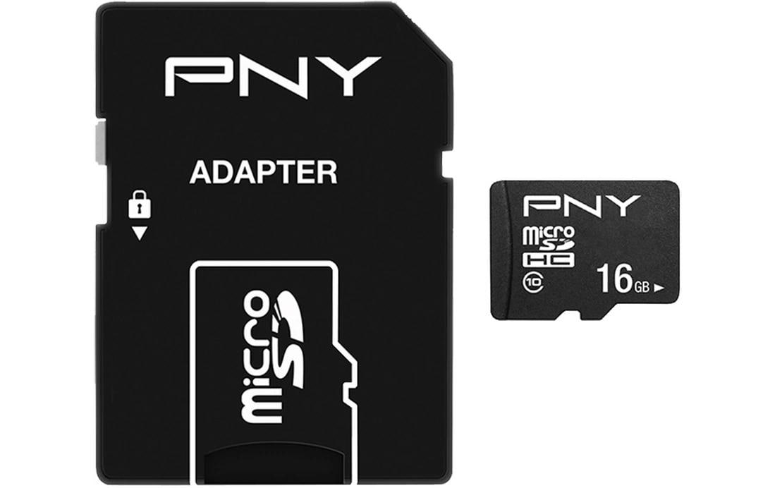 PNY Performance Plus microSDHC 16 GB – Klasse 10, 1er Pack