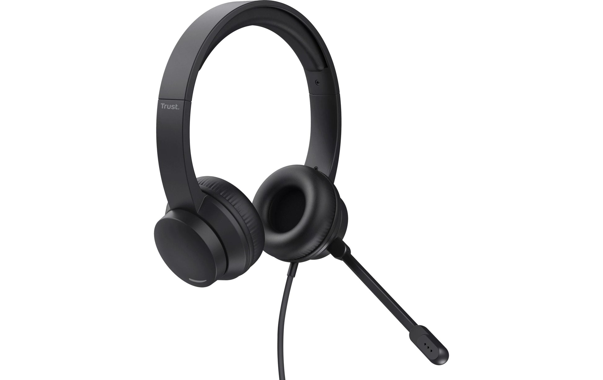 Trust Ayda Office-Headset – On-Ear, Stereo, Kabelgebunden, 3,5 mm Klinke, Schwarz