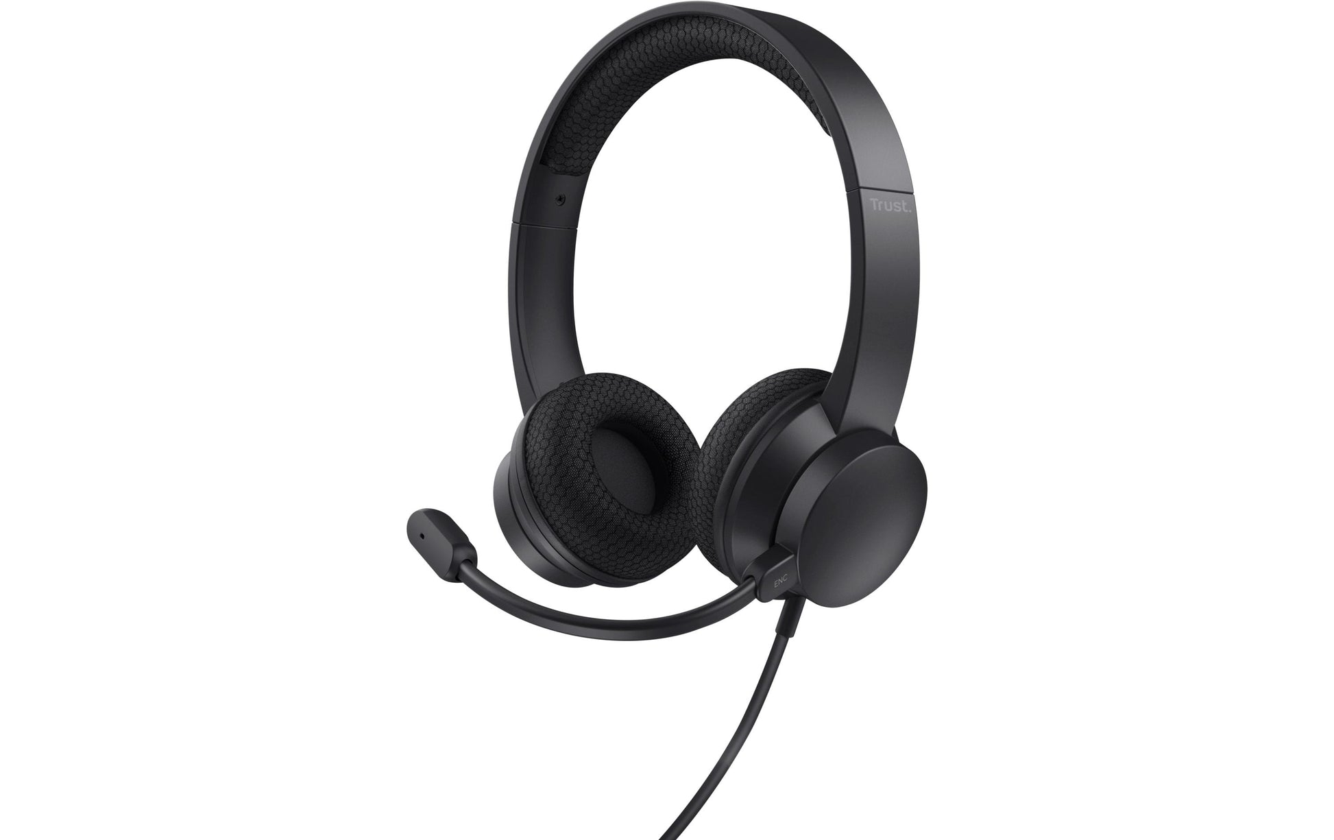 Trust HS-260 USB-ENC Office-Headset – On-Ear, Stereo, Kabel (USB-A), Schwarz