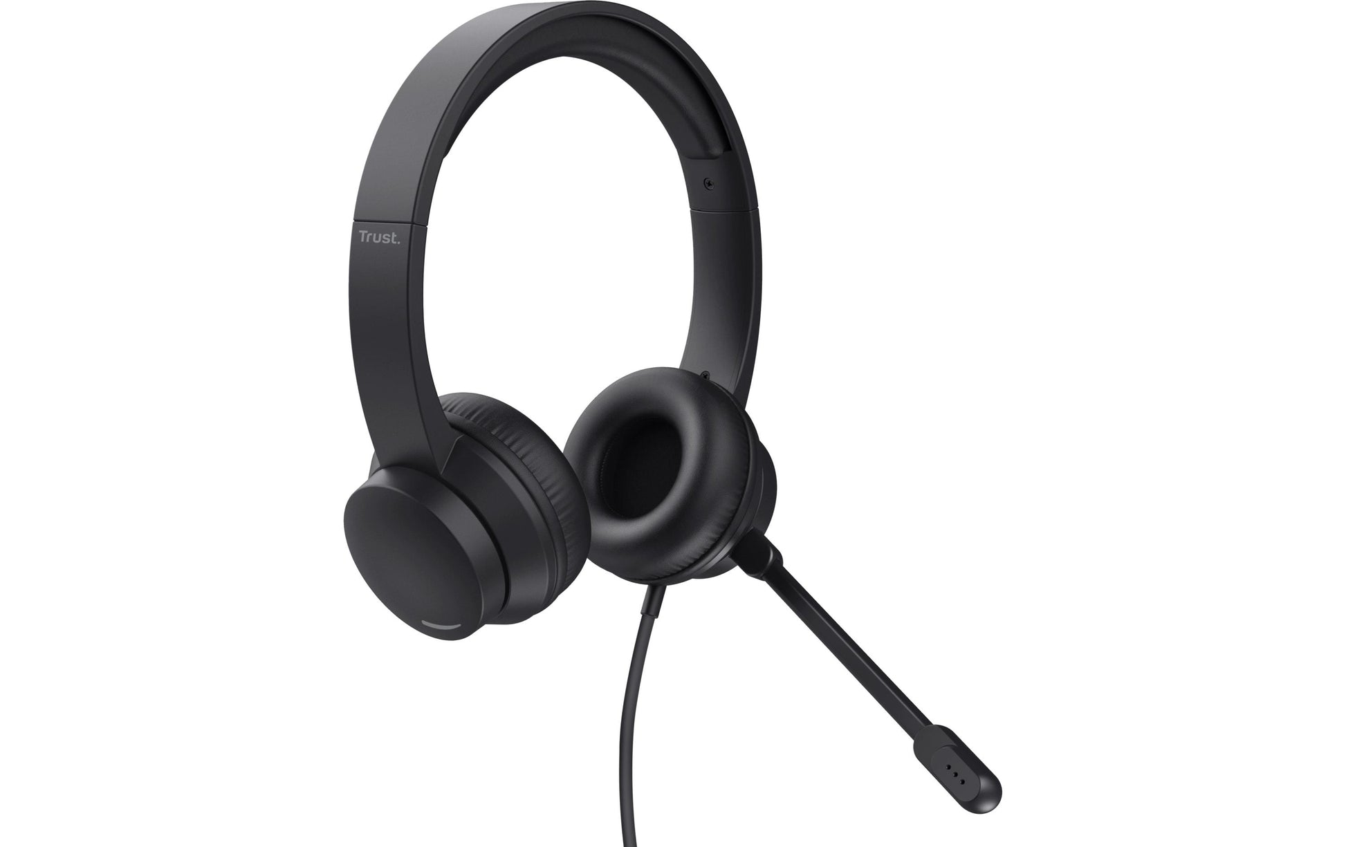 Trust Ayda – Duo Headset – USB‑A, wegklappbares Mikrofon – schwarz – für PC/Mac