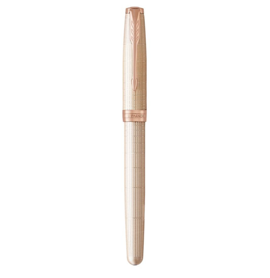 Parker Sonnet Roségold – Federspitze F – Silber, Schwarz