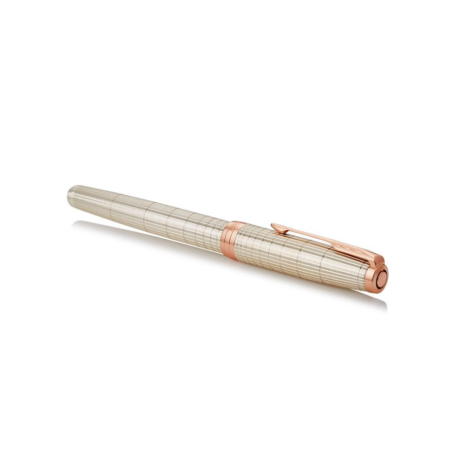 Parker Sonnet Roségold – Federspitze F – Silber, Schwarz