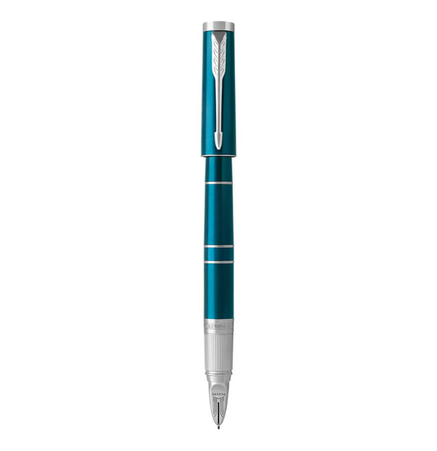 Parker Ingenuity Deluxe – Federspitze F – smaragdgrün, schwarz