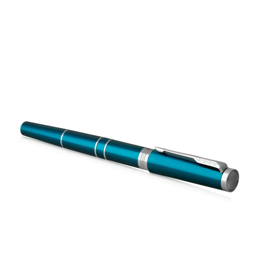 Parker Ingenuity Deluxe – Federspitze F – smaragdgrün, schwarz
